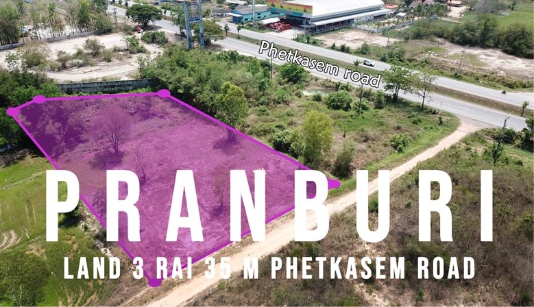 Terrain de 4800 m² à vendre à Pranburi Thaïlande